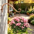 thumbnail image 2 of Outdoor Plants Hook Wall Bracket 12 in, Wrought Iron Hanging Basket Bracket for Flower Planter, Bird Feeder, Lanterns, Wind Chimes, Red, 2 of 6