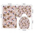 thumbnail image 3 of Pink Baseball Gear Pattern Bathroom Rugs Sets 3 Piece,Toilet Cover Set,Absorbent Non Slip Bathroom Mats Sets with U-Shaped Contour Rug Toilet Rug Set, 3 of 5