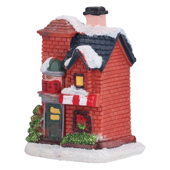 Casa de Resina Navideña Jadeshay LED Regalo de Navidad