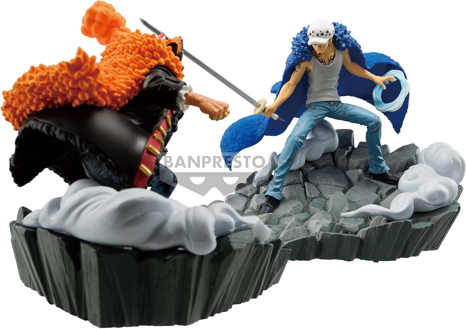 Banpresto One Piece Senkozekkei - Trafalgar Law, Marshall D. Teach Figure, 4.1" Tall