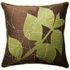 Better Homes&gardens Hometrends Green Floral Square Pillow