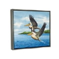 thumbnail image 4 of Stupell Industries Splashing Pelicans Flying Animals & Insects Painting Gray Floater Framed Art Print Wall Art, 21 x 17, 4 of 10