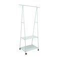 thumbnail image 2 of Lipstore Bedroom Clothes Rack on Wheels Clothes Hanger Rack for Hanging Clothes Coats White, 2 of 8