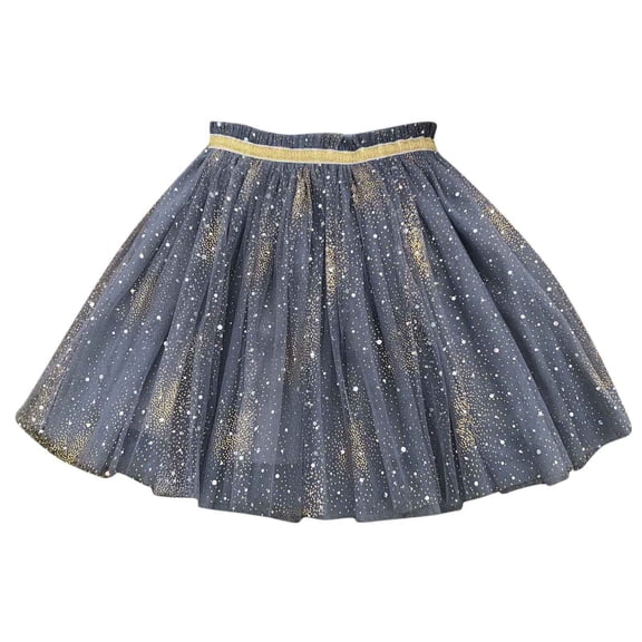 QTBIUQ Toddler Girls Tutu Skirt Summer Mesh Tiered Glitter Sparkling Casual Elastic Waist Dance Princess Skirt