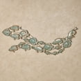 thumbnail image 2 of School of Fish Coastal Sea Aqua Metal Wall Art Sculpture 42x15, 2 of 5