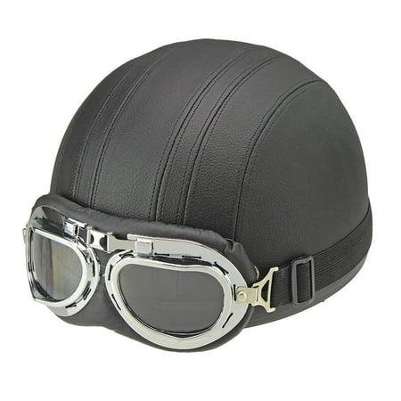 Motorcycle Helmet Unisex Men Women Open Face Half Visor Protection Goggles Safety Helmet