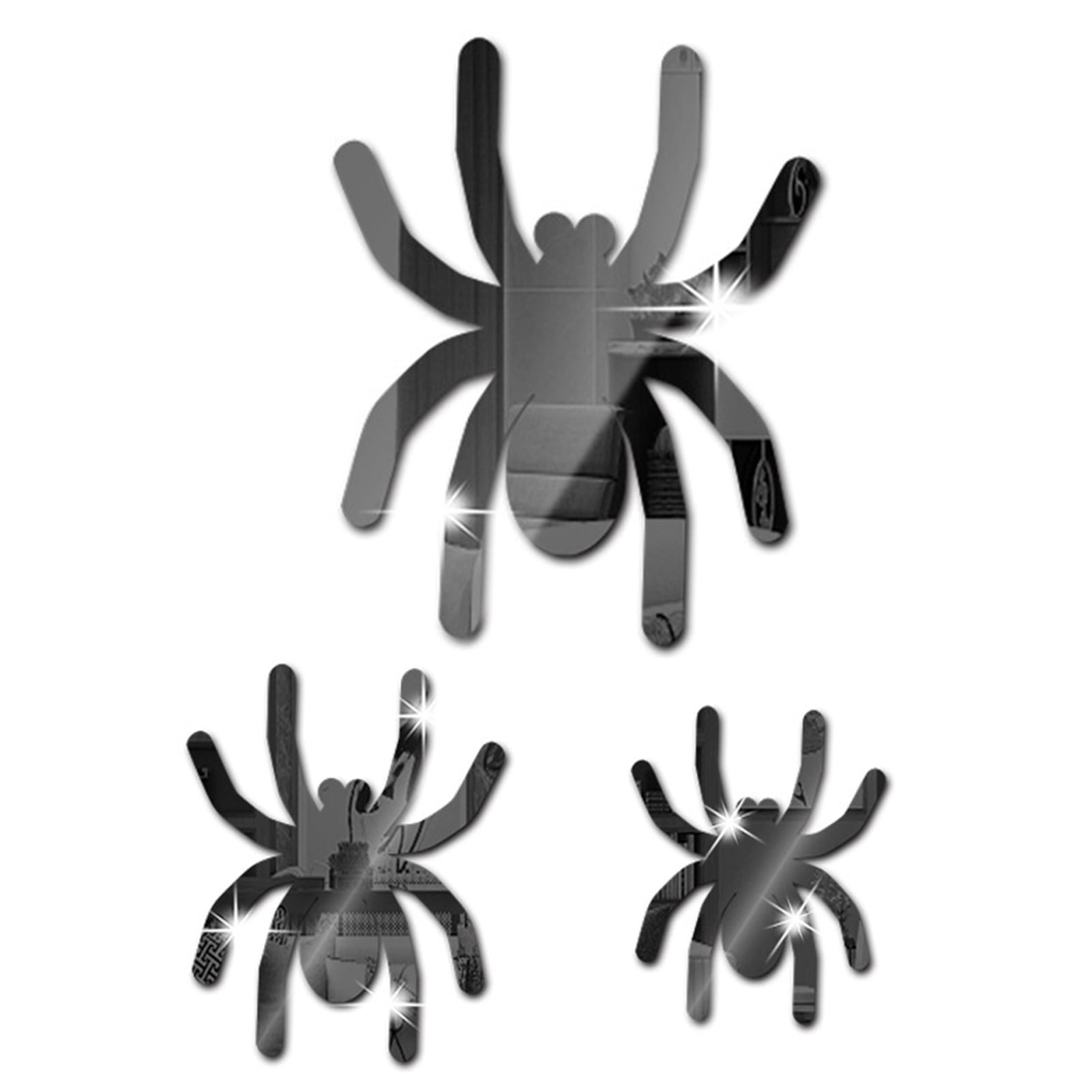 TOPOINT 3Packs Halloween Spider Wall Decor Wall Decal 3D Spider Decor