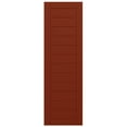 thumbnail image 5 of Ekena Millwork 18"W x 65"H True Fit PVC Horizontal Slat Framed Modern Style Fixed Mount Shutters, Pepper Red (Per Pair - Hardware Not Included), 5 of 9