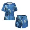 thumbnail image 4 of Lsque Hibiscus Flowers Calm Water Women's Short-Sleeved Pajama Set - 2 Piece Soft and Lightweight Sleepwear Set-4X-Large, 4 of 9