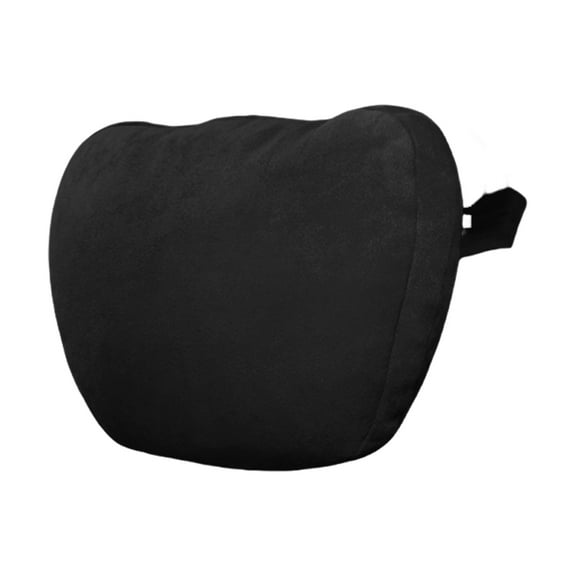 Black Car Headrest Leather Velvet Neck Pillow Sports Chair Headrest Car Interior Seat Lumbar Cushion Neck Pillow Black Color 10.63X7.09X3.15 Inch Artificial Velvet
