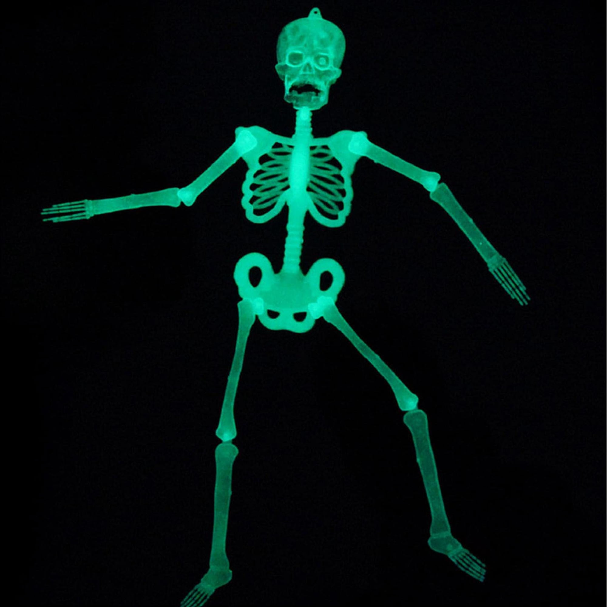 Posable Skeleton Halloween Decor Scary Man Bone Creepy Party Decoration PN 