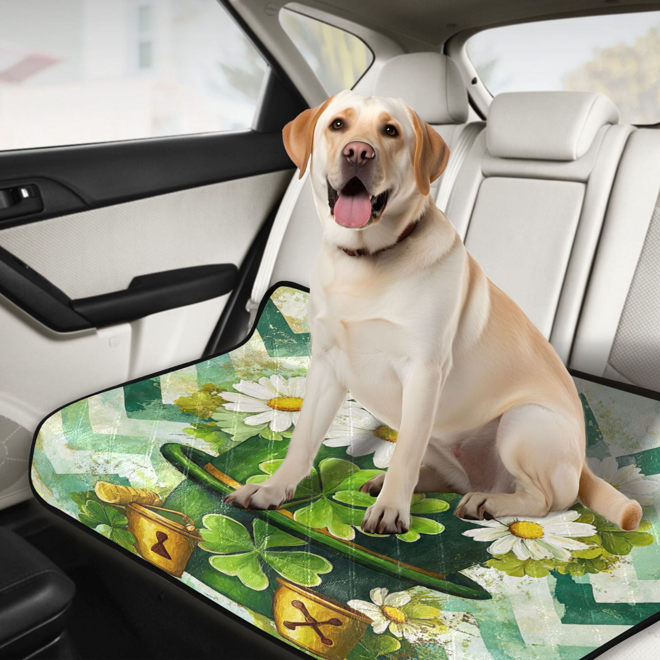 Qxltty St Patricks Daisies Hat Cat litter Pads Pet Set of 3 Diaper Mats Center Anti-leakage Layer Absorbent Soft and Comfortable