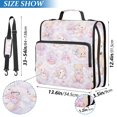 thumbnail image 3 of Haosy 3 Ring Zipper Binder with Shoulder Strap Waterproof Trapper Keeper 2 Inch D-Ring 500 Sheets Capacity, Dreamy Teddy Bunnies on Clouds, 3 of 8