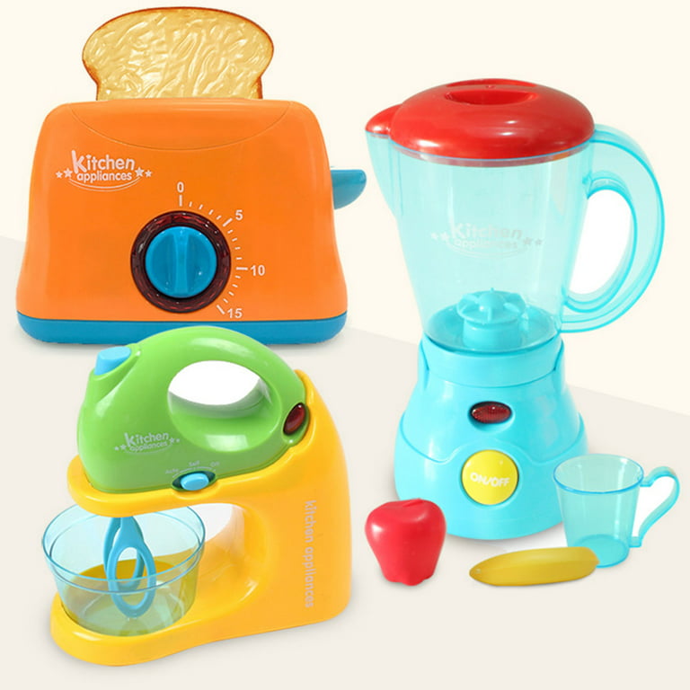 Sodopo Mini Kitchen Appliances Toy for Kids, Kitchen Pretend Play Set with  Coffee Maker Machine,Blender, Oven, Bread Maker, Washing Machine and Vacuum  Cleaner with Realistic Light and Sounds, Ages 2+ 