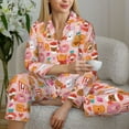 thumbnail image 6 of Sikiie Funny Food Women's Long-Sleeve Shirt and Full-Length Bottom Pajama Set (s-xxl)-Small, 6 of 7
