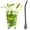 Green, variant on Niriyo Reusable Stainless Stir Straw Silicone Tip Filtering Spoon for Beverage Mixing, Iced Drinks and Bar Cocktail Preparation
