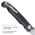 thumbnail image 4 of CRKT Fidus Everyday Carry Folding Knife with Liner Lock: 12C27 Plain Edge Blade, Black Glass-Reinforced Nylon Handle, 4220, 4 of 5