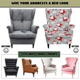 thumbnail image 6 of Bulopur Gray Santa Wingback Chair Covers 2Pcs, Christmas Stretch Furniture Protector for Family Gift, 6 of 7