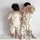 thumbnail image 2 of Conjunto de pijamas de verano para bebés de 0 a 5 años, ropa de descanso con estampado bonito, Top de manga corta + Pantalones cortos, ropa informal para el hogar para niños y niñas de 2 uds., 2 of 6