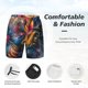 thumbnail image 3 of Fotbe Vibrant Rooster Painting Traje de Baño para Hombre – Shorts de Natación de Secado Rápido con Forro y Bolsillos-Large, 3 of 6