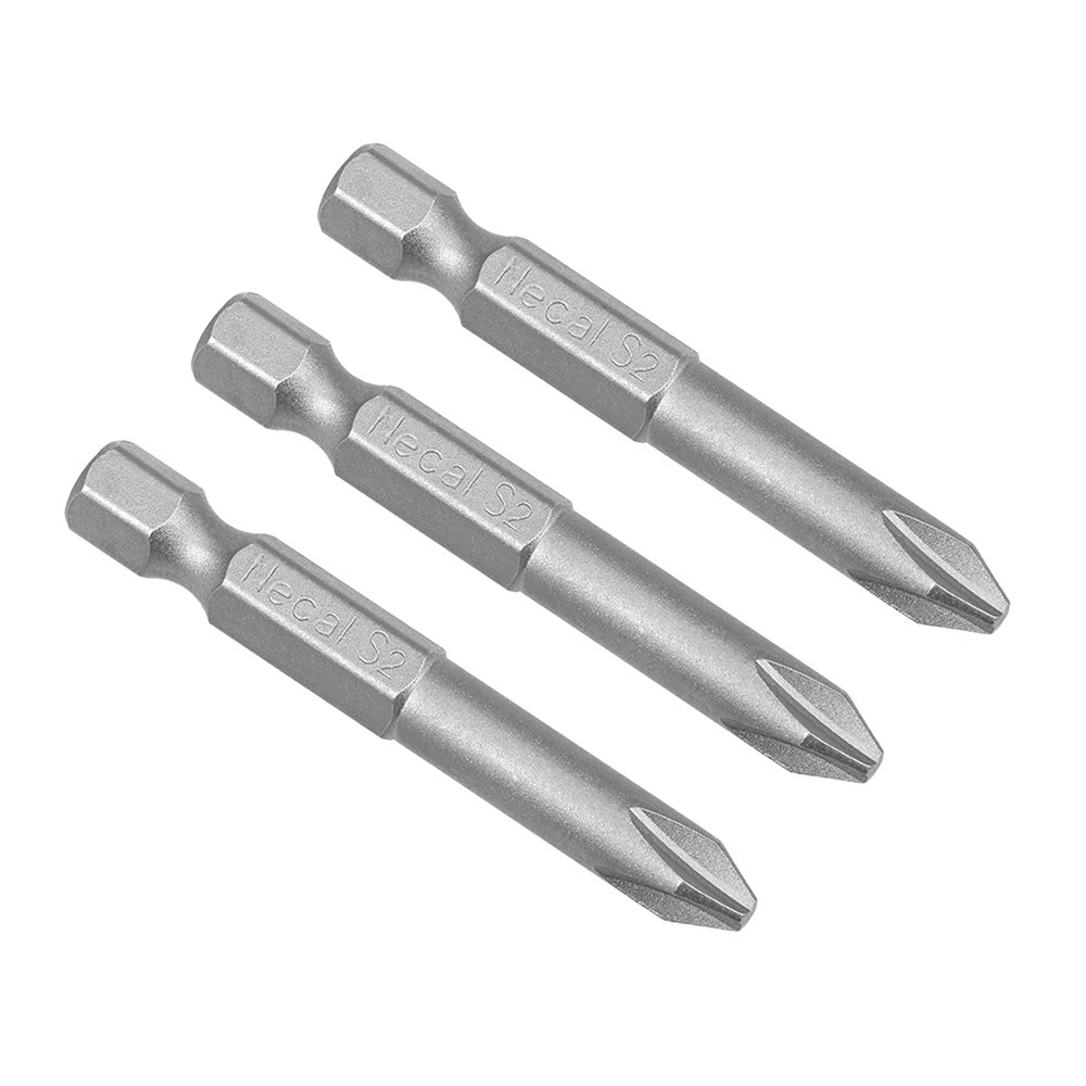 3Pcs 1/4Inch Hex Shank 50mm Length Phillips 6PH2 Screw Driver