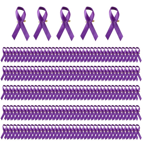 YIEMEEN Pack of 200 Solidarity Ribbon Pins Charity Ribbon Pins Volunteer Lapel Pins for Showing Care at Charitable Gatherings