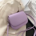 thumbnail image 1 of Bolso de hombro de mujer de cuero PU con solapa informal a la moda color sólido, 1 of 8