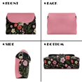 thumbnail image 5 of Pzuqiu Colorful Flower Women's Leather Cross body Bag Fashion Versatile Woman Crossbody Bag with Chain Strap Minimalist Craftsmanship Quilted Crossbody Purse for Women, 5 of 7