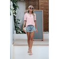 thumbnail image 5 of Womens Fashion Tops Cute Puff Sleeve Blouses for Women Dressy Casual Spring Summer Clothes Outfits for 2025 Pink XXL, 5 of 8
