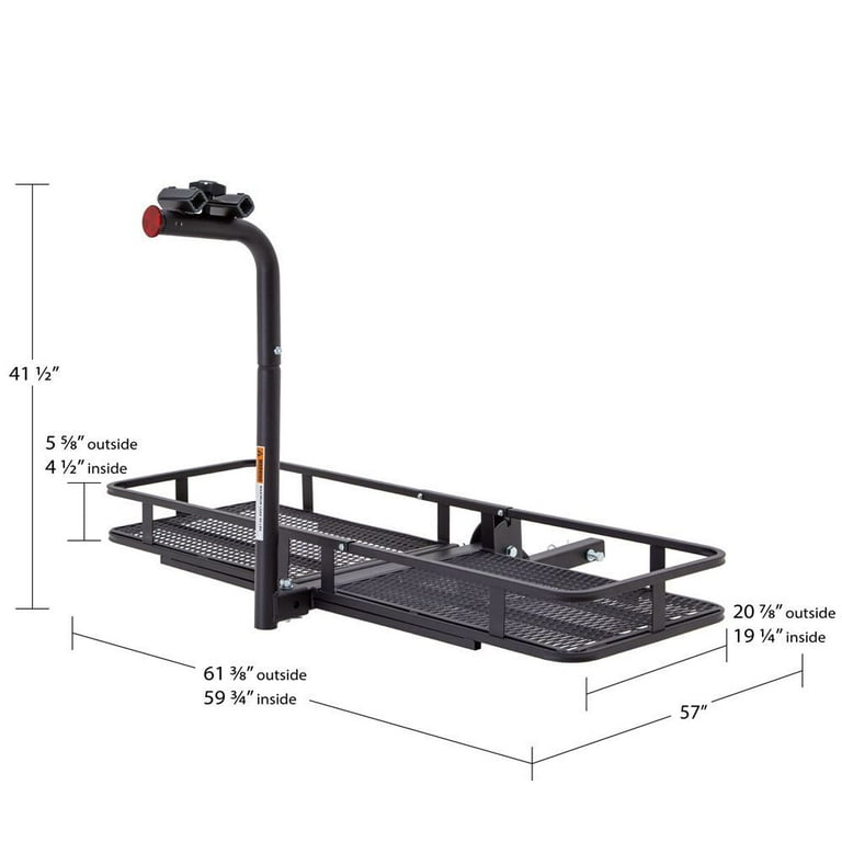 Elevate Outdoor BCCB 1169 2 Steel Basket Cargo Carrier with Bike