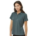 thumbnail image 3 of Paragon Women’s Saratoga Mini Mesh Performance Polo, 4-Button Placket Polyester Shirt, Carbon, XL, 3 of 5