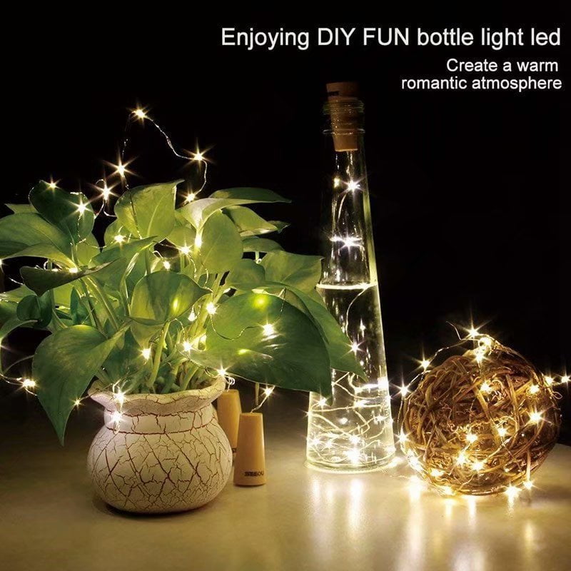 20 LED Battery Micro Rice Wire Copper Fairy String Warm White Lights Party 2M 