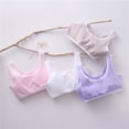 thumbnail image 4 of Wolled Kids Girls Stretch Sports Bra for Teens Cotton Training Bras with Adjustable Straps for 7-12Y, 4 of 9