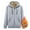 Gray, variant on Elvqul Gray Mens Jackets Fleece Hooded Big and Tall Zipper Sweatshirts Fashion Winter Long Sleeve Coat Solid Pockets Shirts