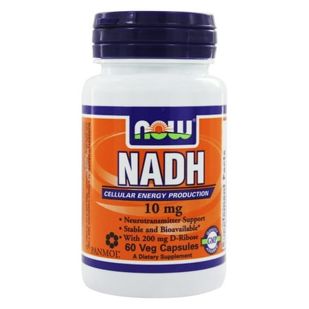 NOW Foods - NADH With 200 mg D Ribose 10 mg. - 60 Vegetarian Capsules ...