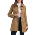 thumbnail image 1 of Abrigo de mujer Inspire Chic de un solo botón, de manga larga, largo hasta la túnica, abrigo de invierno con bolsillos M color camel, 1 of 6