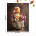thumbnail image 3 of Cute Duckling with Flowers Canvas Print, Wall Art for Living Room Bedroom Nursery Bathroom Kitchen Home, 3 of 8