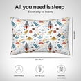 thumbnail image 5 of Rocae Cartoon Space for Satin Pillowcase 20x30 Inches for Hair and Skin,Gifts for Women Men Super Soft Pillow Covers (Pillow core not included), 5 of 7