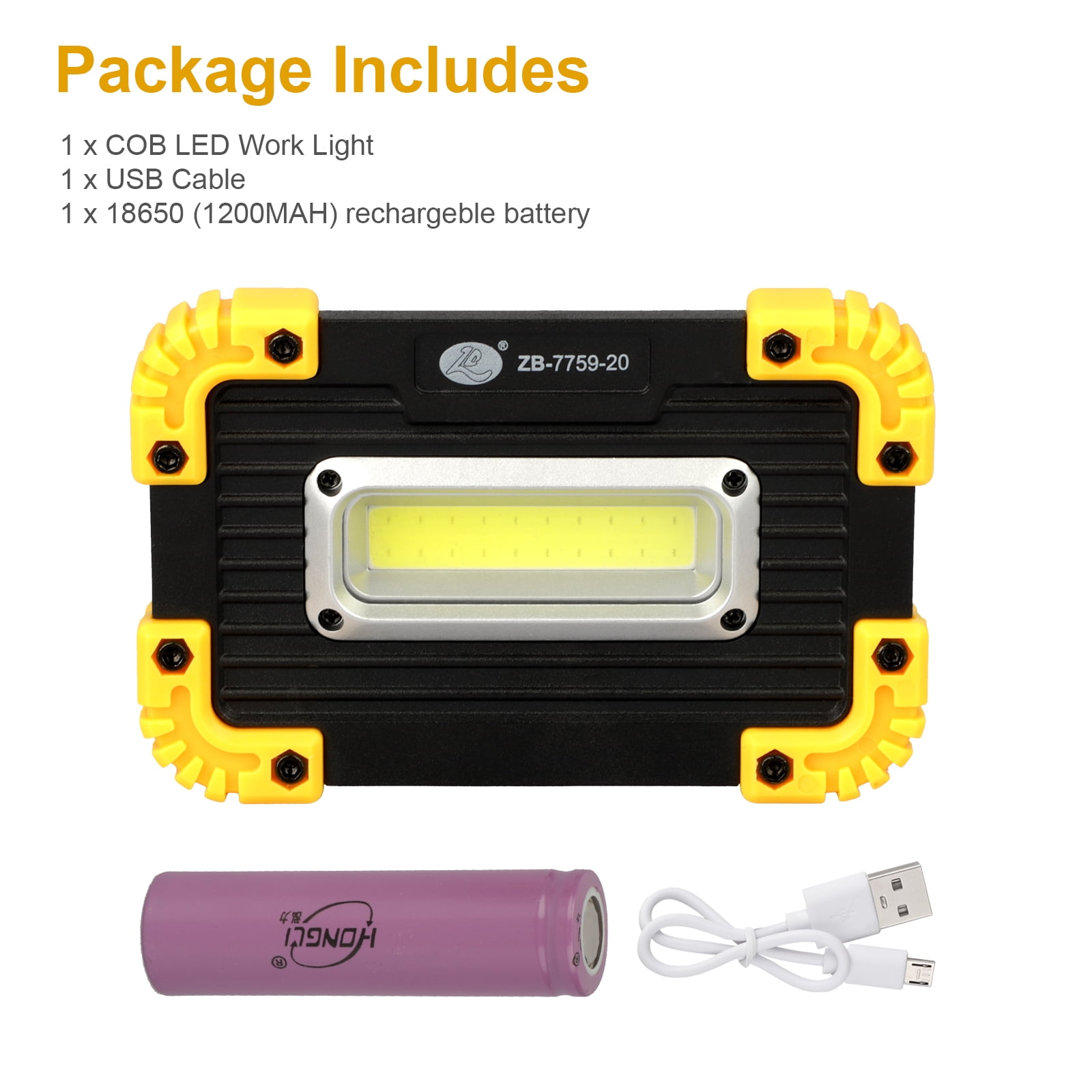 Lampe d'inspection LED 3W / 165LM flexible rechargeable USB