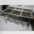 thumbnail image 3 of 3 Compartment Utility Sink with Adjustable Legs, Heavy Duty Commercial Sink, Freestanding Utility Sink with 304 Stainless Steel for Restaurant, Food Truck, 3 of 12