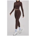 thumbnail image 2 of PISONIC Womens Two Piece Tracksuit Set Long Sleeve Zipper Jacket with Athletic High Waist Leggings Workout Outfit, 2 of 5