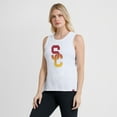 thumbnail image 4 of Women's Fanatics White USC Trojans Activate Slub Tank Top, 4 of 5
