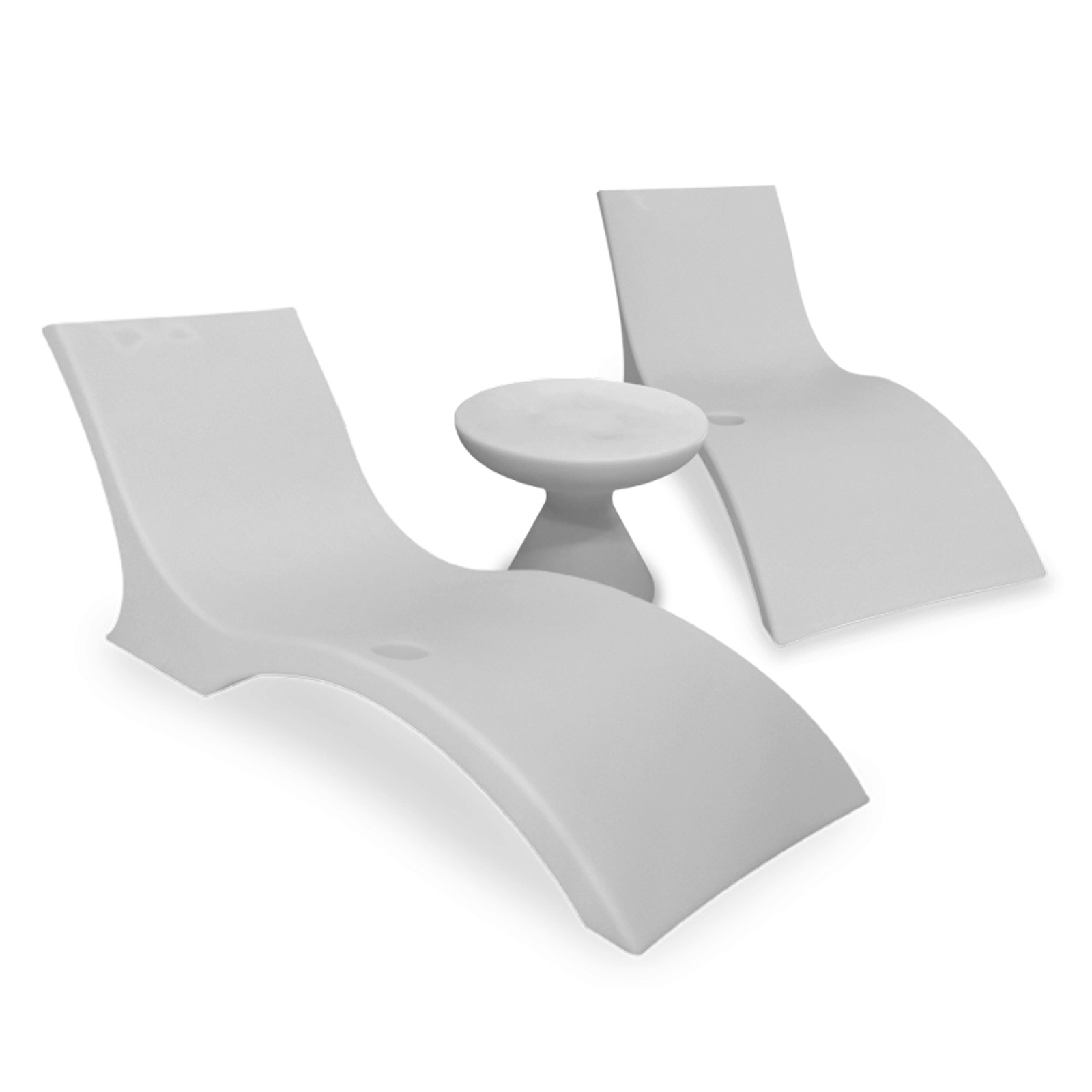 Luxury Lounger in Water Chaise Lounge Set for Pool Ledge (2 Chairs with