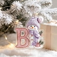 thumbnail image 6 of Purple Snowman Letter Ornament, Flat Acrylic Single Initial Pendant, Xmas Snowman Letter Hanging Decor for Christmas Tree, 6 of 7
