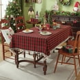 thumbnail image 2 of YOTQUSKI Plaid Fabric Tablecloth, 40 x 56 Inch Rectangle Tablecloths, Fade Resistant Red Christmas Tablecloths, Holiday Table Cover for Dining Room, Party Decor, Xmas Dinner, 2 of 5