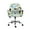 Blue Black Yellow Dot, variant on FOR U DESIGNS Peacock Floral Print Dining Chair Cover Washable Leisure Arm Chair Protector Cross Legged Chairs Covers with Arms, Slipcover for Computer Vanity Chairs
