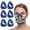 Blue, variant on YXMEIGUO 4 Pack CPAP Mask Liners Complitable for Resmed F20 F10 & Most Full Face Mask, Soft Bamboo Fiber Mask Cushions for Reduces Air Leaks & Pressure Marks, Purple