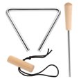 thumbnail image 3 of Instrument de Percussion Triangulaire en Fer 5 Pouces avec Sonnette de Rythme Musical pour École Groupe Orchidée, 3 of 9