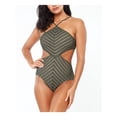 thumbnail image 3 of Bar III High-Neck Crochet Monokini Swi Rainforest Green XL, 3 of 3