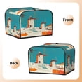 thumbnail image 2 of KLL Colorful Greek Windmills Print 4 Slice Toaster Dust Covers Kitchen Small Appliance Cover with 2 Pockets,Can hold Jam Spreader Knife & Toaster Tongs (12.4 x 10.6 x 8.2), 2 of 6